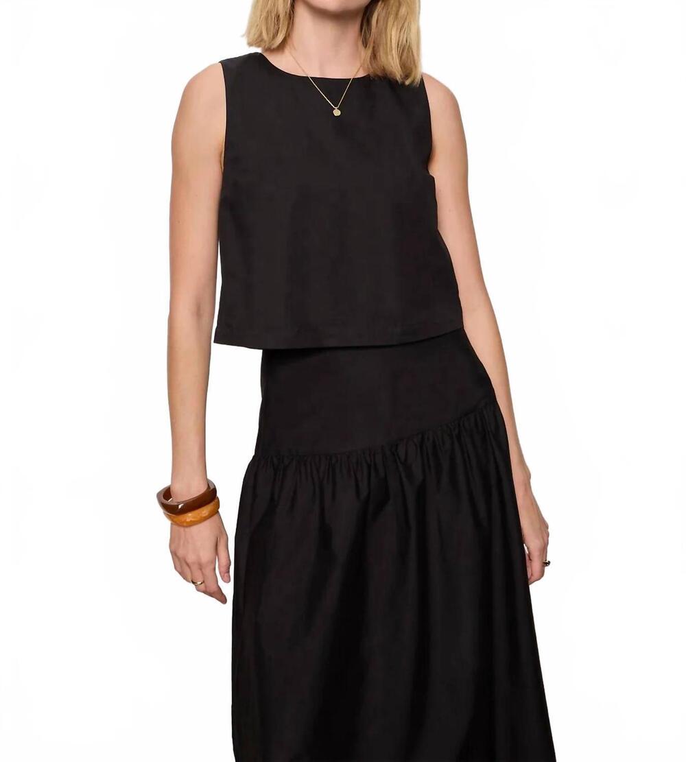 NEW SANCTUARY desired summer crop shell top in black